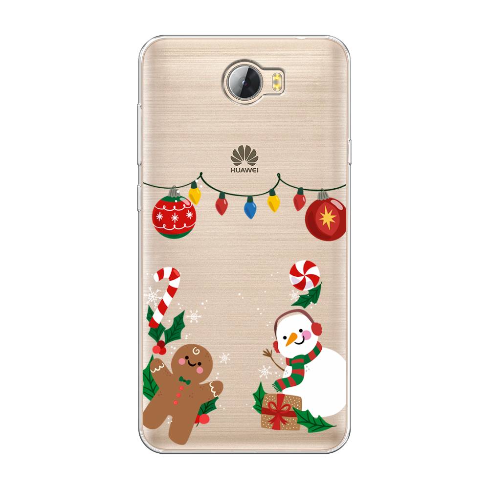 

Чехол на Huawei Y5 II "Новогоднее настроение", Коричневый;красный;зеленый, 61950-5