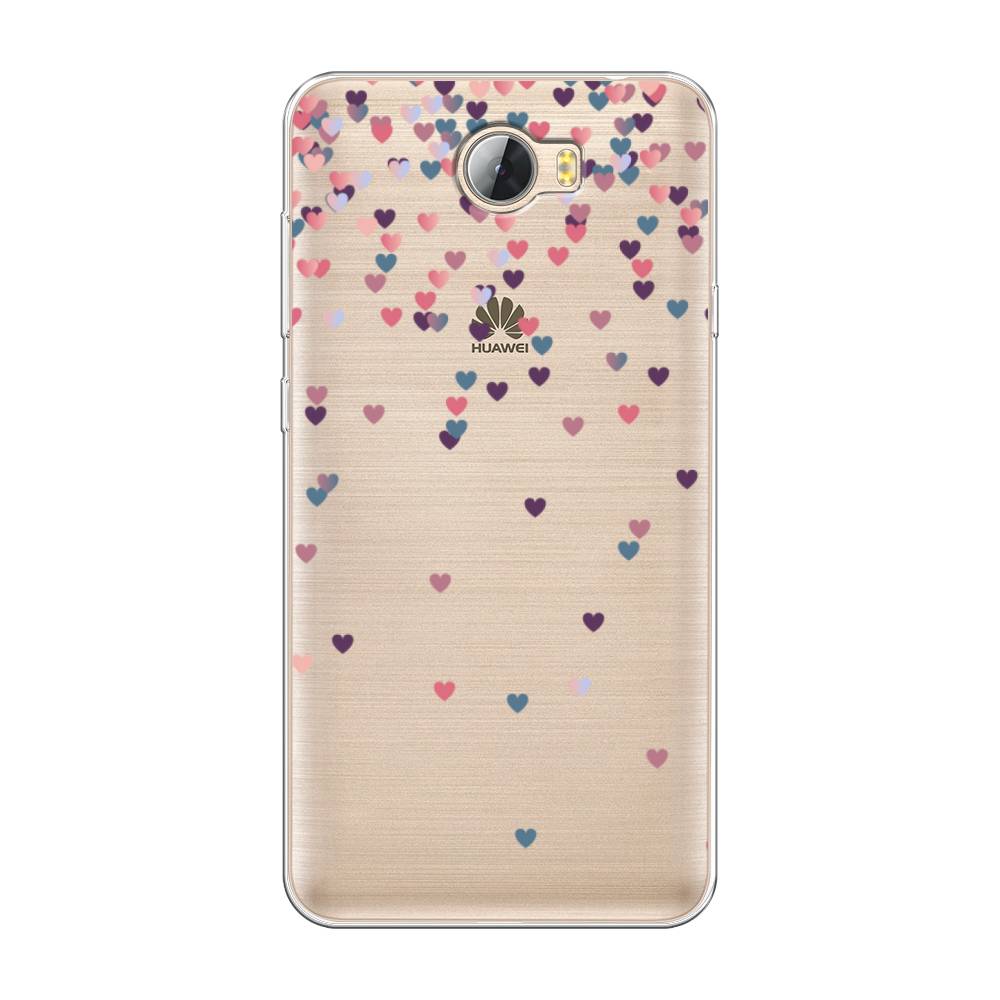 

Чехол на Huawei Y5 II "Посыпка сердечки", Розовый;фиолетовый, 61950-3