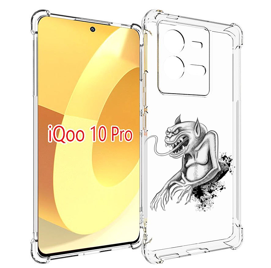 

Чехол MyPads чорт для Vivo iQOO 10 Pro, Прозрачный, Tocco