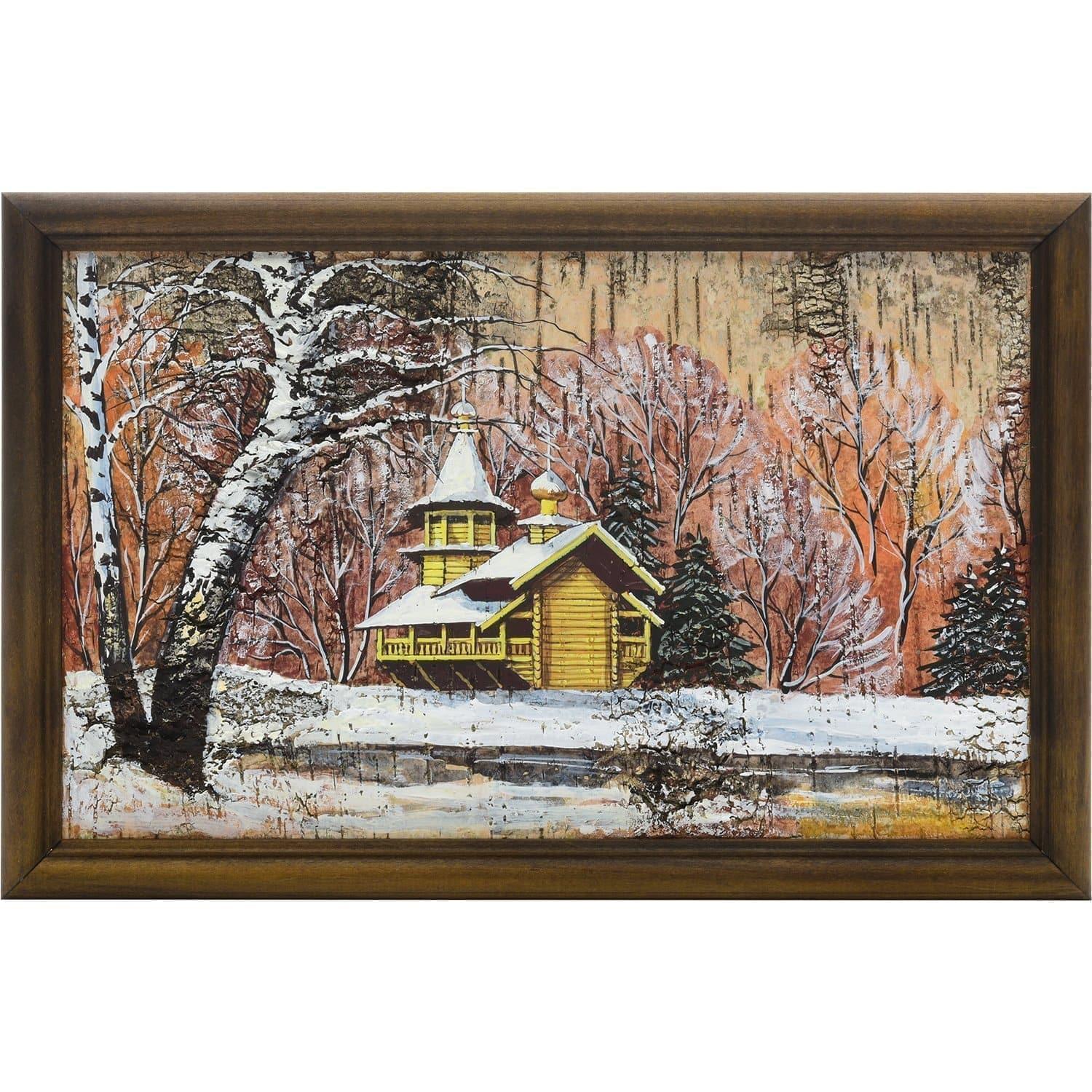 

Картина на бересте Кижи. Часовня 39 х 24 см
