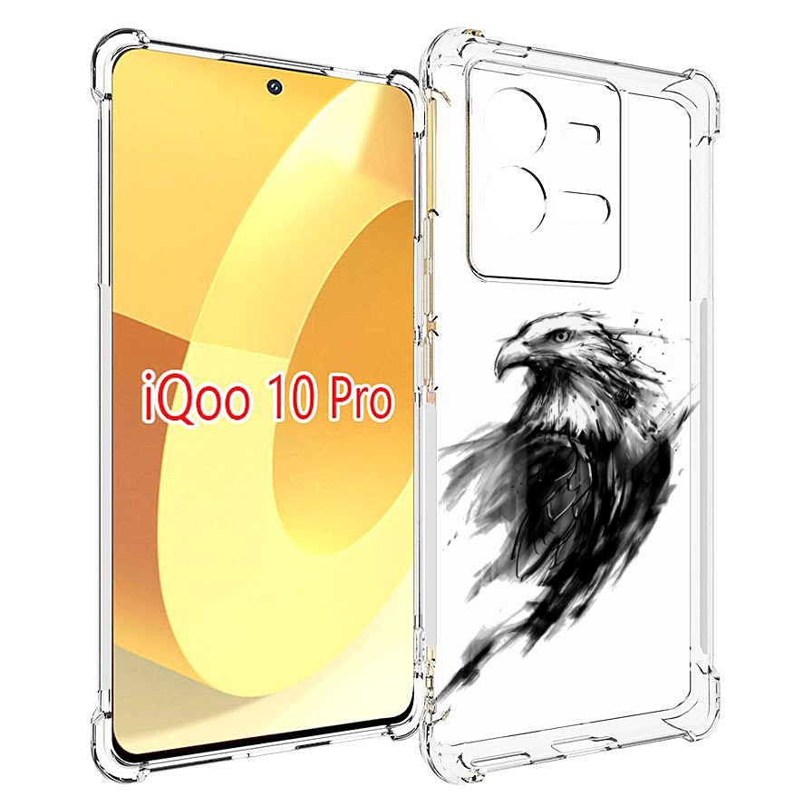 

Чехол MyPads чб птица для Vivo iQOO 10 Pro, Прозрачный, Tocco