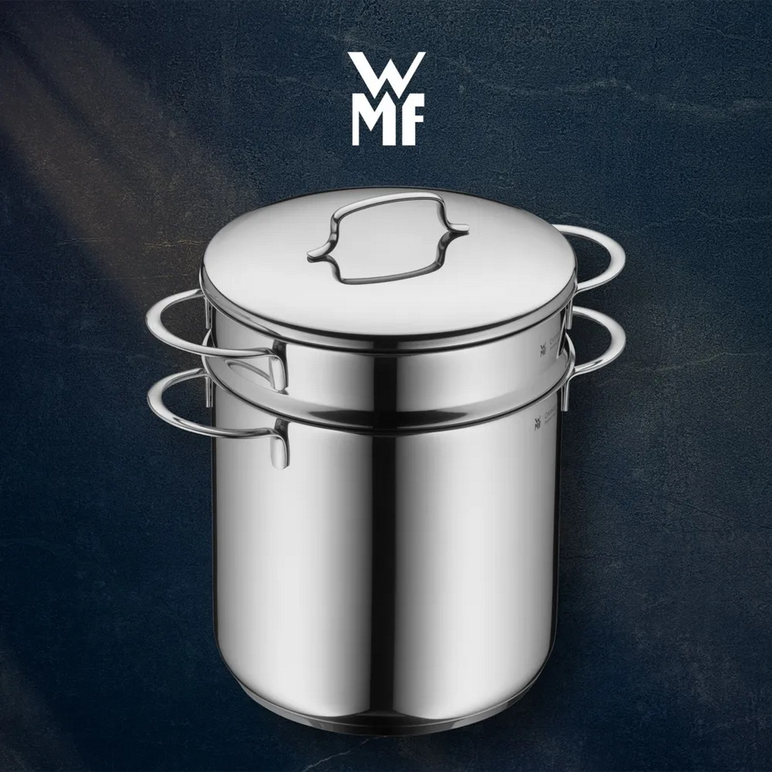 

Кастрюля WMF Mini 0718826040, 3 л, 18 см, с крышкой, со вставкой для пасты, Серебристый, 0718826040