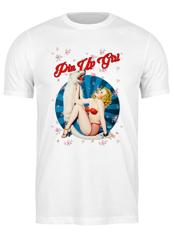 

Футболка мужская Printio Pin up girl белая M, Белый, Pin up girl