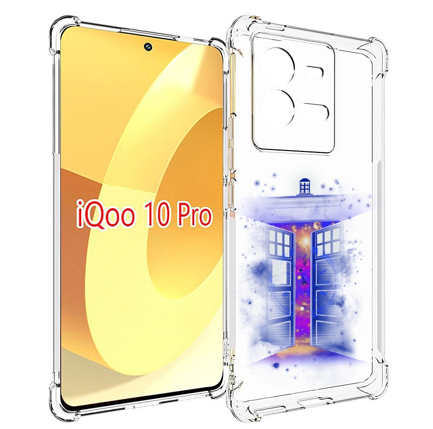 

Чехол MyPads фиолетовый уголок абстракция для Vivo iQOO 10 Pro, Прозрачный, Tocco