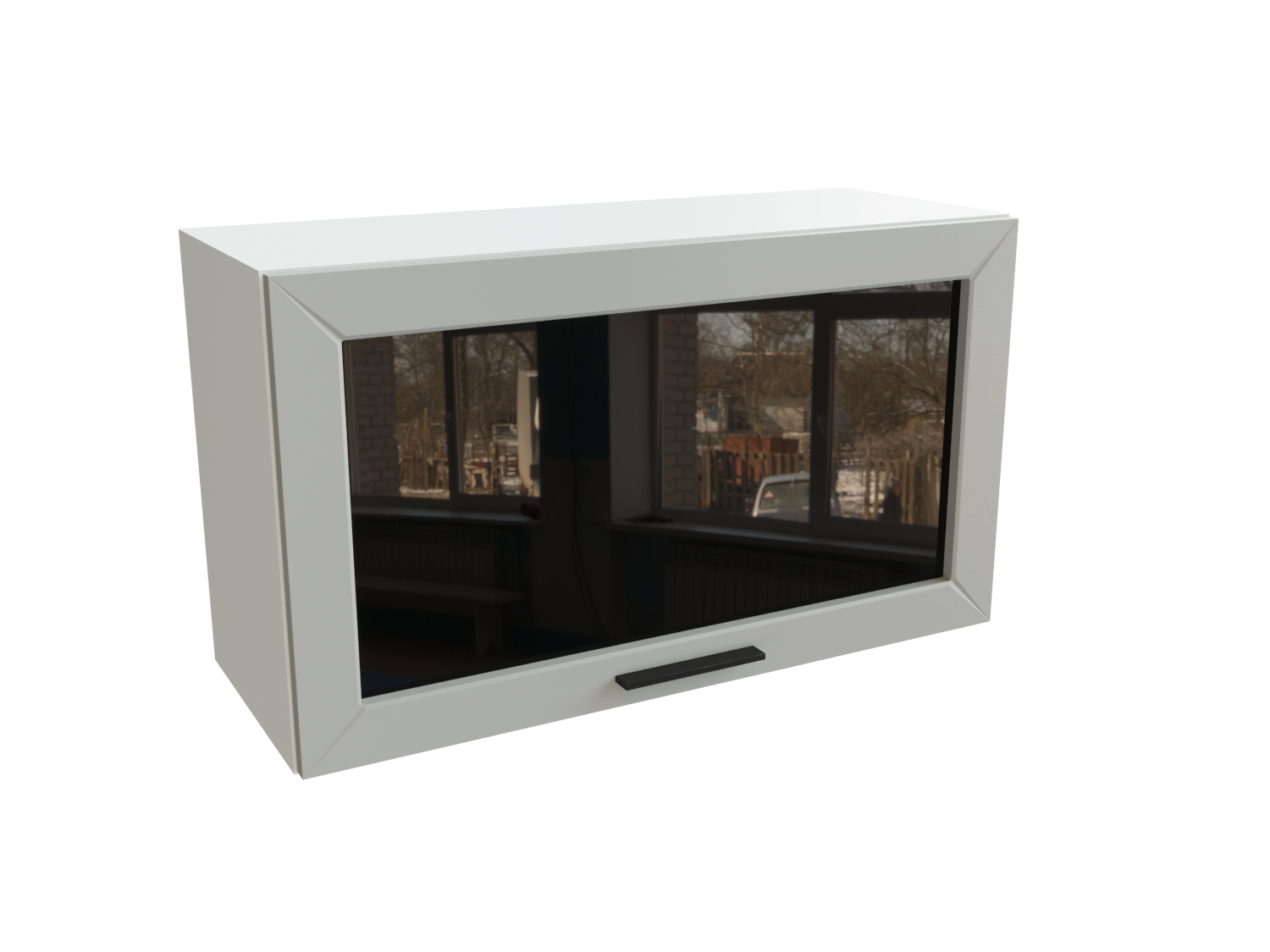 

Шкаф навесной антресоль со стеклом SURA Глетчер Гейнсборо силк 80x31,8x46 арт.ММК-00000072, Серый