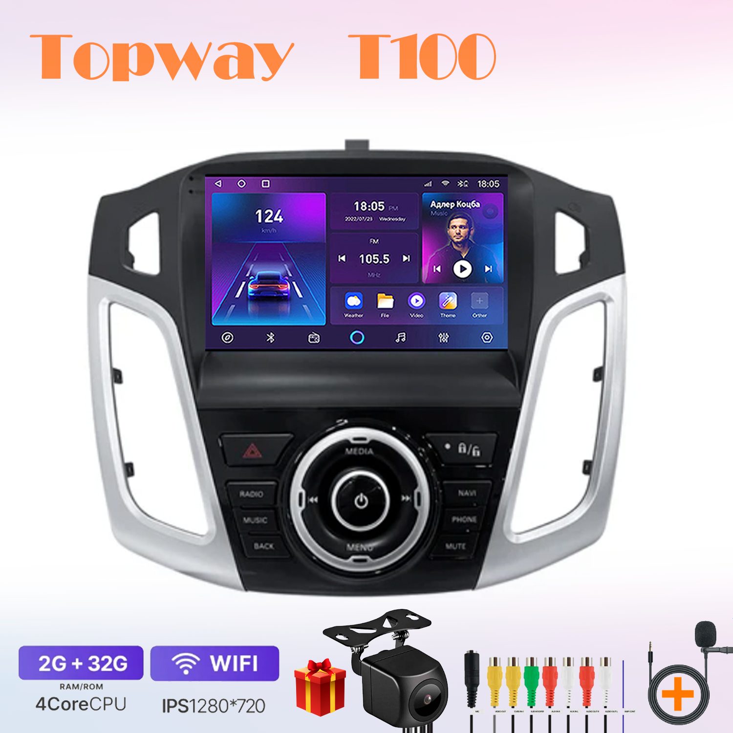 Автомобильная магнитола Topway t7new700443, штатная в штатное место