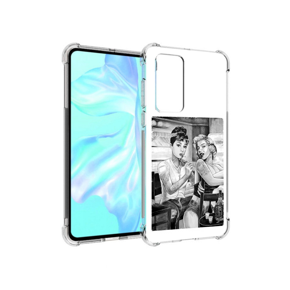 

Чехол MyPads Tocco для Huawei P40 тату мастер, Прозрачный, Tocco