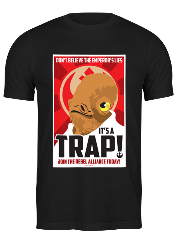 

Футболка мужская Printio It's a trap! черная M, Черный, It's a trap!