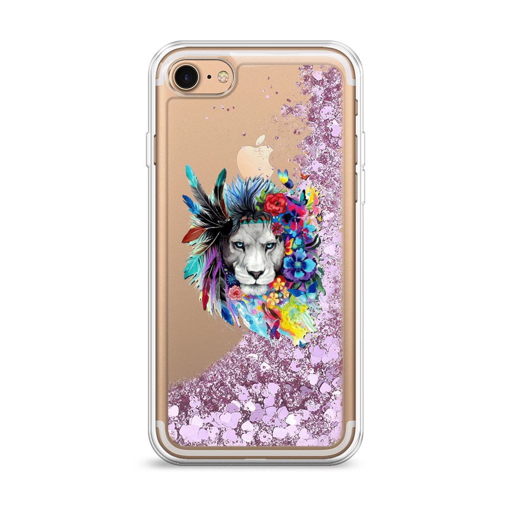 

Жидкий чехол с блестками "Гавайский лев" на Apple iPhone 7, 10694-1