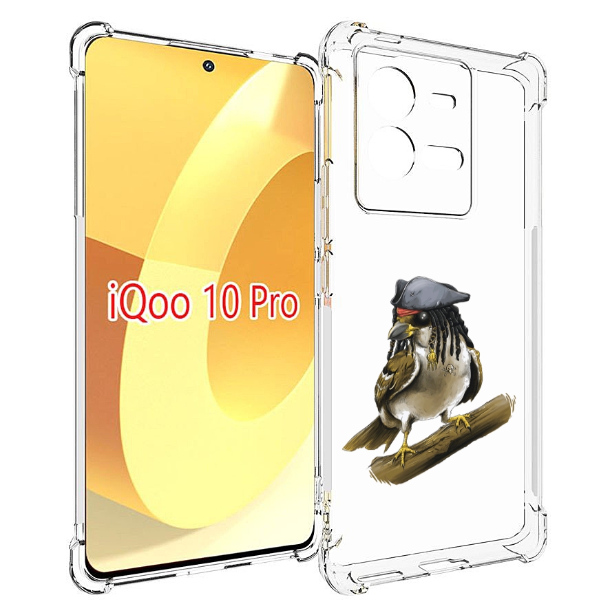 

Чехол MyPads Джек воробей для Vivo iQOO 10 Pro, Прозрачный, Tocco