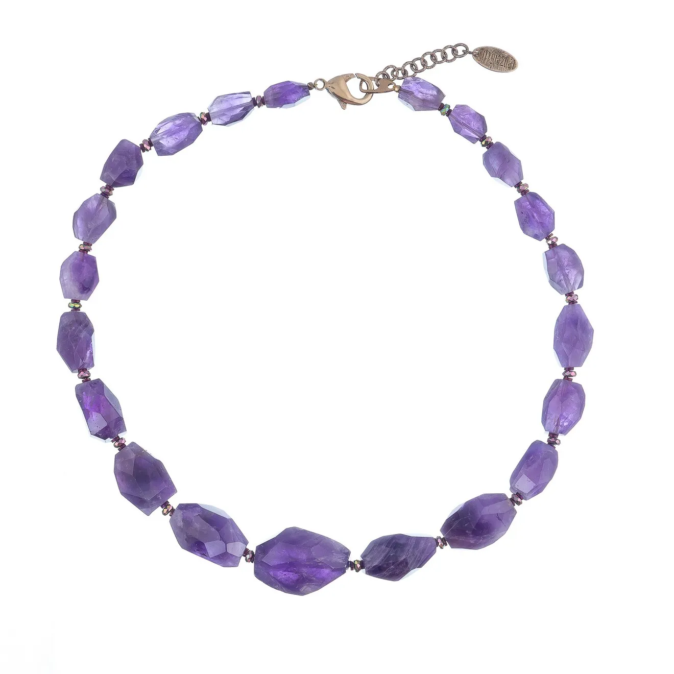 Колье из бижутерного сплава 51 см Lanzerotti LZ-24.04-192, аметист/гематит