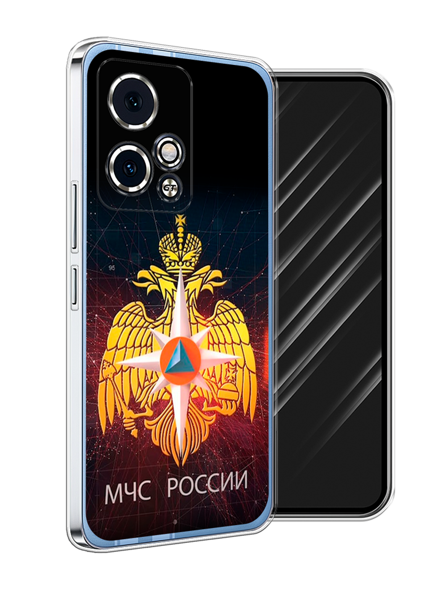 

Чехол Awog на Honor 90 GT "МЧС России", Черный;желтый;красный, 6123450-1