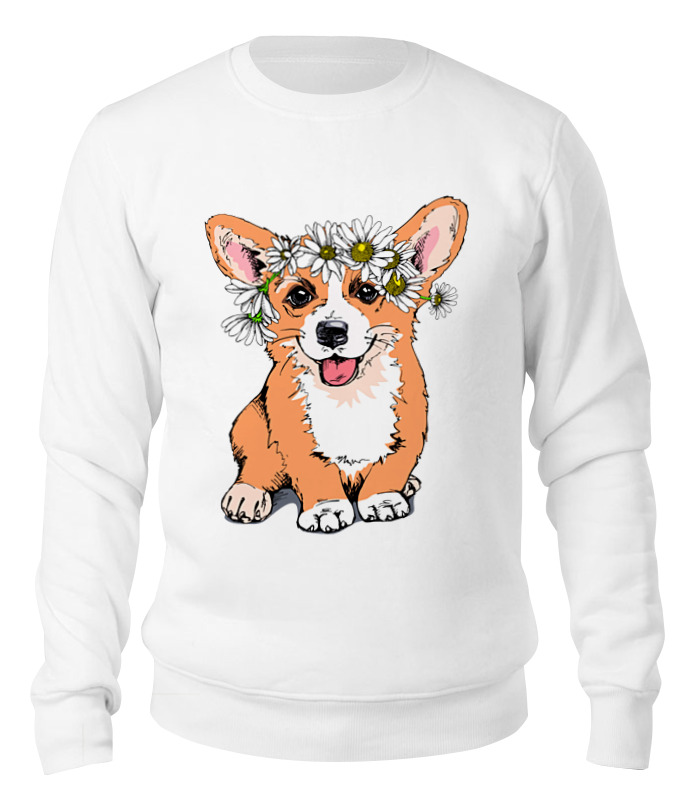 

Свитшот унисекс Printio Корги белый XS, Корги