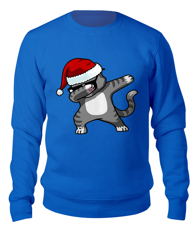 

Свитшот унисекс Printio Dabbing cat синий XS, Dabbing cat