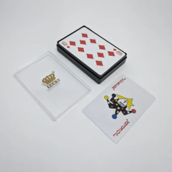 

Карты игральные HappyKo LuckyGold пластиковые в кейсе, 54 карты, Lucky Gold