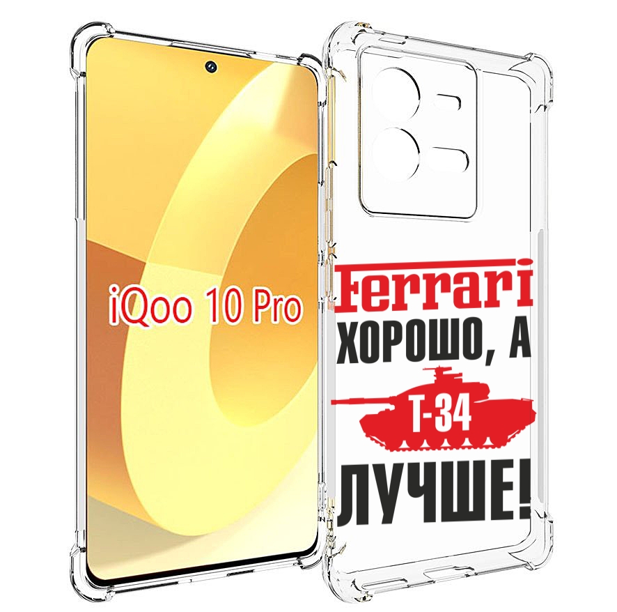 

Чехол MyPads т 34 лучше для Vivo iQOO 10 Pro, Прозрачный, Tocco