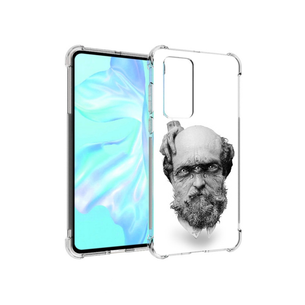 

Чехол MyPads Tocco для Huawei P40 страшный бородатый мужчина абстракция, Прозрачный, Tocco