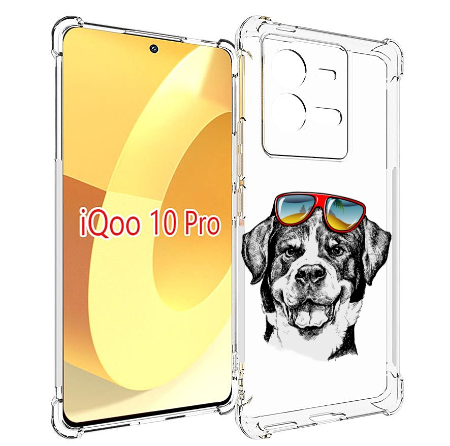 

Чехол MyPads счастливая собака для Vivo iQOO 10 Pro, Прозрачный, Tocco