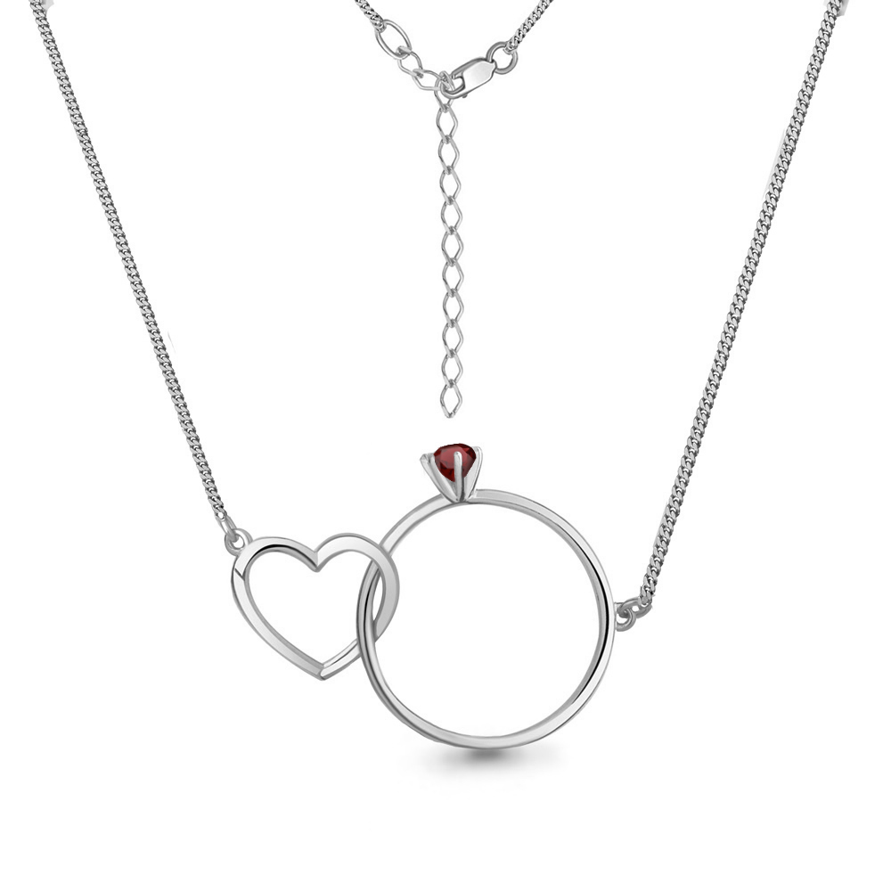 

Колье из серебра с гранатом Aquamarine Aquamarine 7455003_925_р 50 см, 7455003_925_р