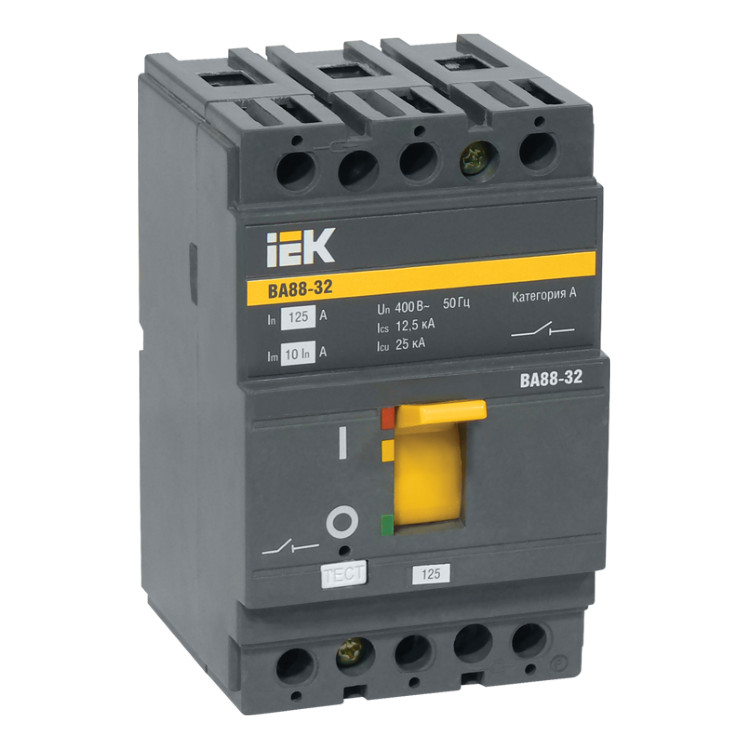 Автоматический выключатель IEK ВА88-32 3Р 32А 25кА расширенные выводы для ва88 43 tdm