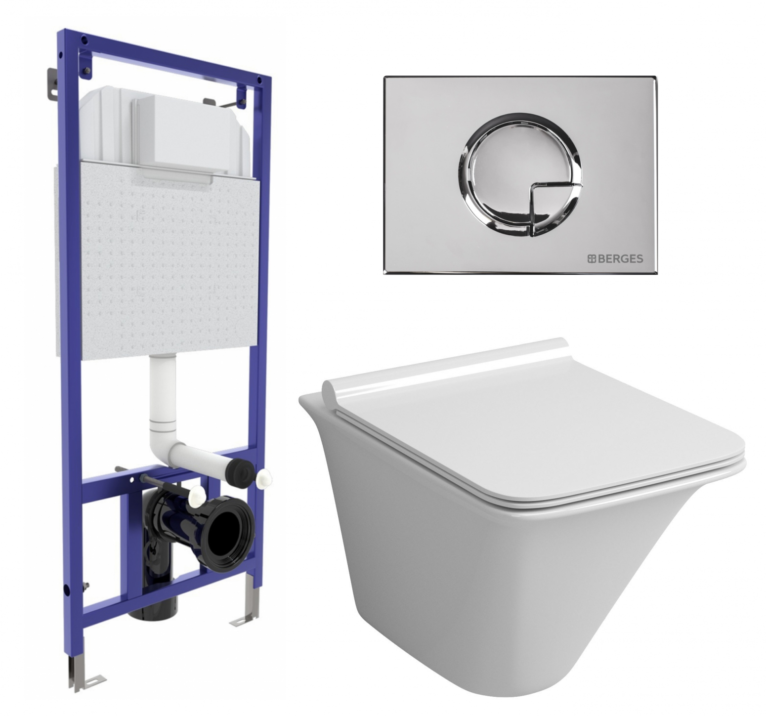 

Комплект: инсталляция Berges Wasserhaus Novum + унитаз Grossman GR-4413S + кнопка, 558648