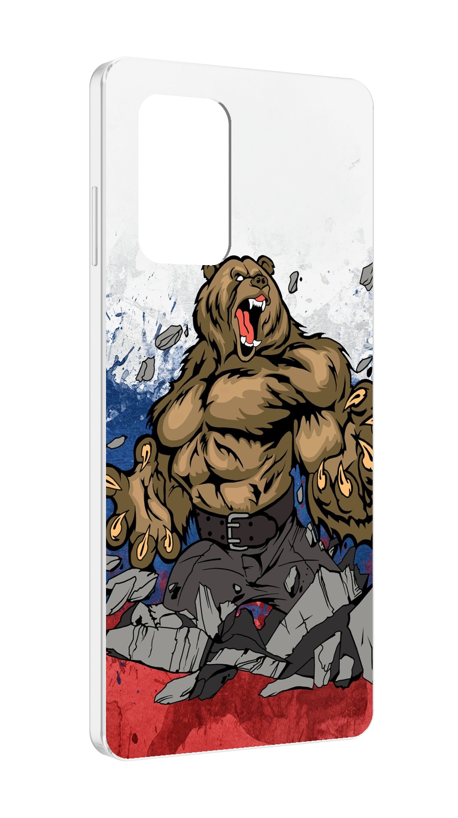 Чехол MyPads медведь защитник родины для ZTE Blade A72 / ZTE Blade V40 Vita