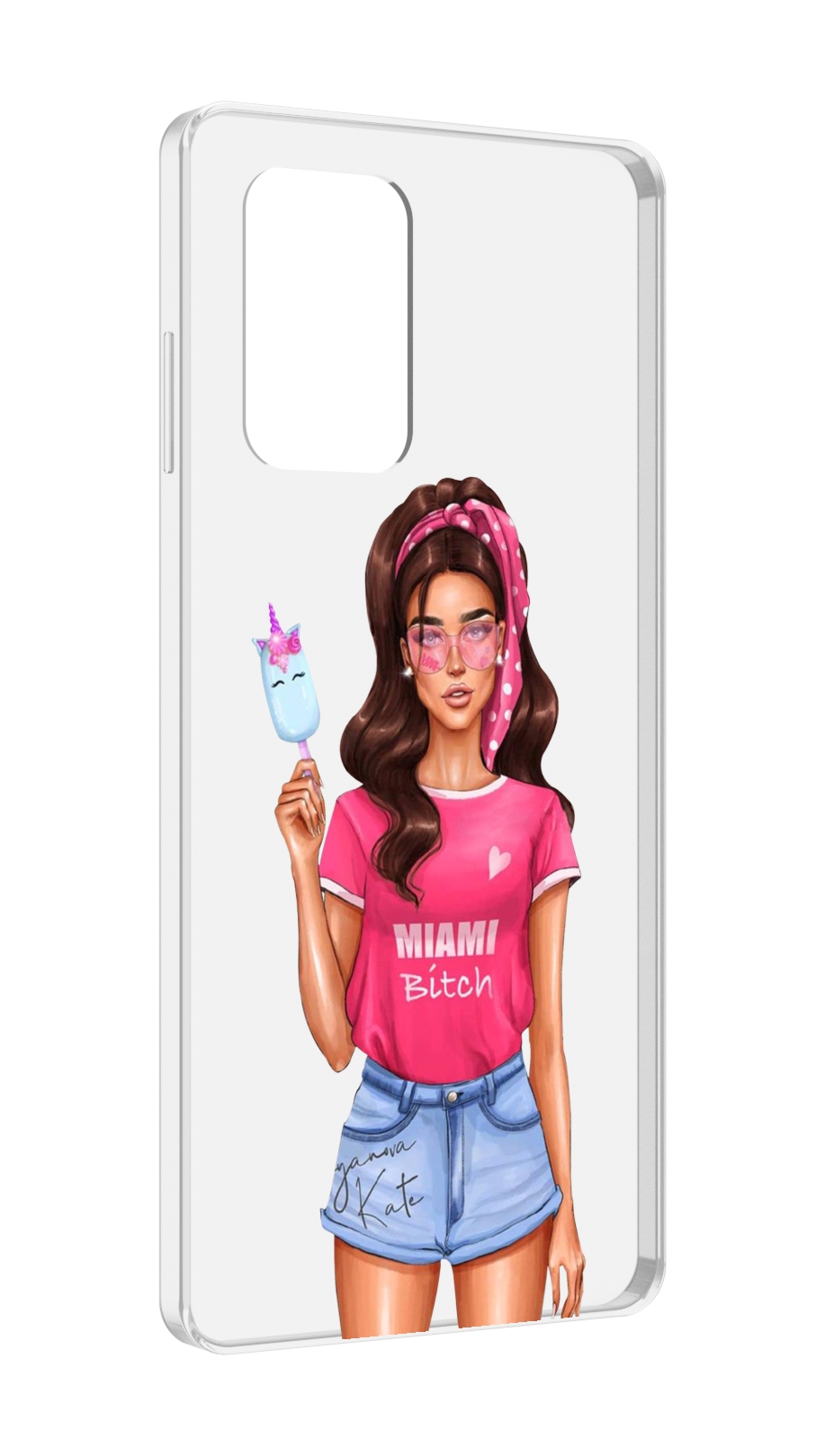 

Чехол MyPads майами-битч женский для ZTE Blade A72 / ZTE Blade V40 Vita, Прозрачный, Tocco