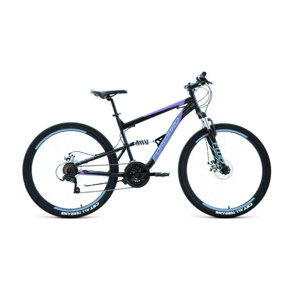 фото Велосипед 27.5 forward raptor 2.0 (disk) (18-ск.) 2020-2021 (рама 18) черный/фиолетовый