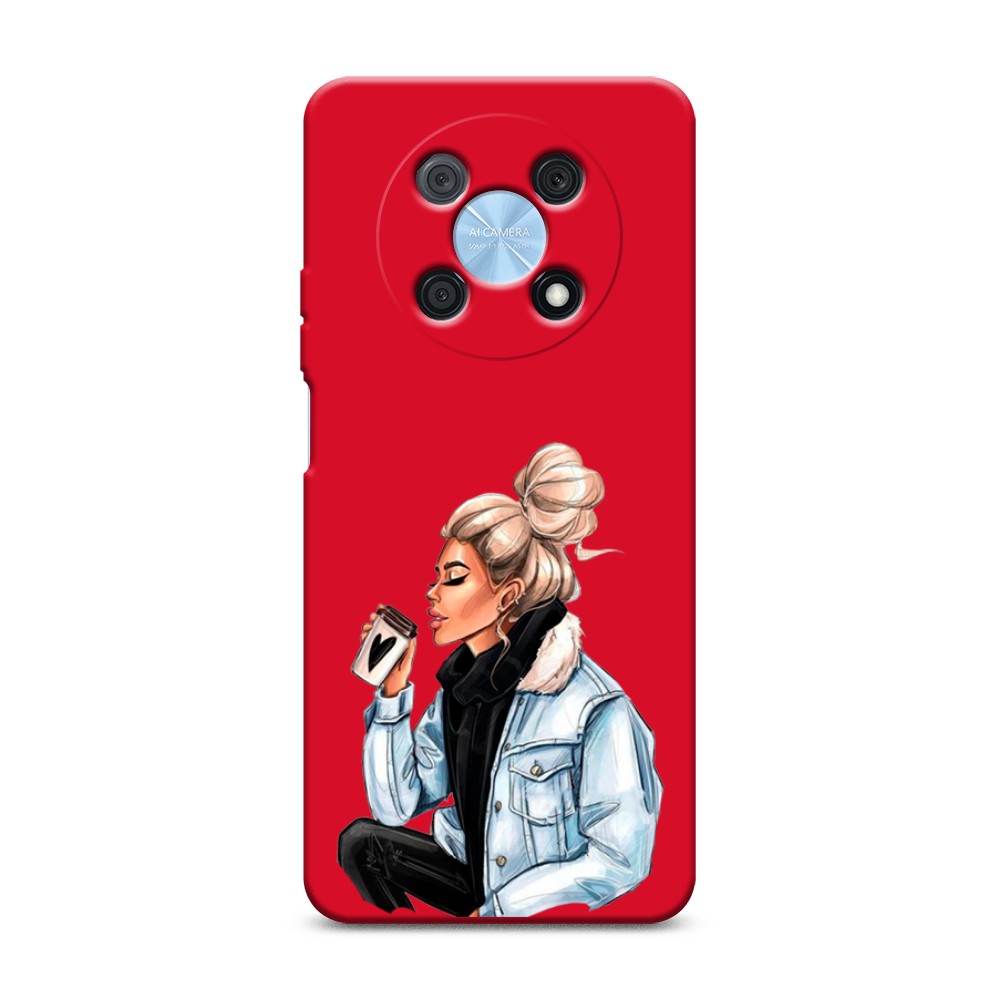 

Чехол Awog на Huawei P50 Pro "Cute girl", Бежевый;черный;голубой, 6109353-1
