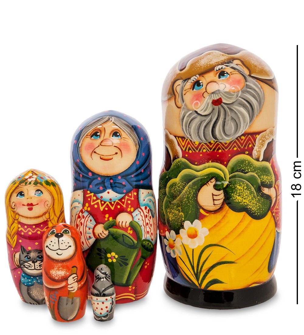 

Матрешка Народные промыслы Дедушка и репка, Многоцветный, AT2128756