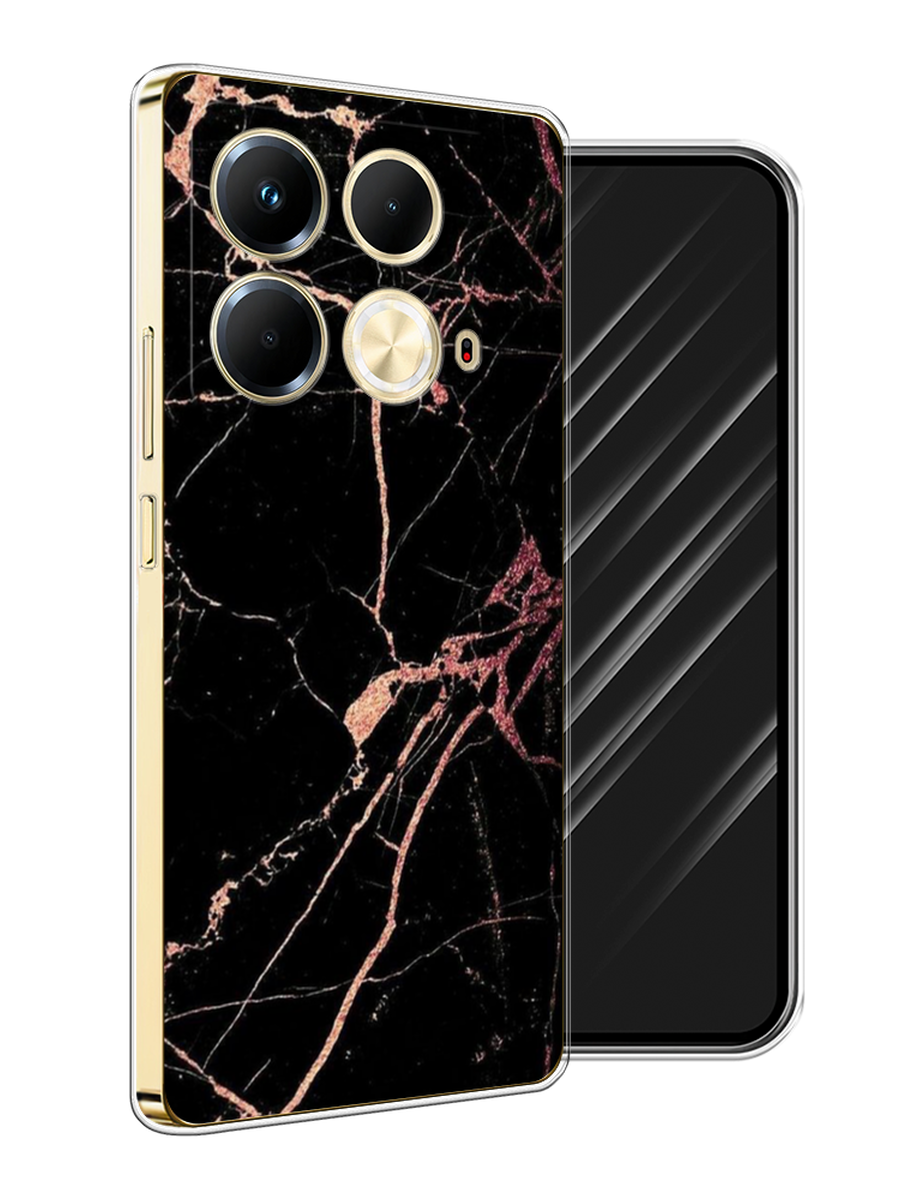 

Чехол Awog на Infinix Note 40 "Мрамор розовое золото", Черный;розовый, 3105850-1