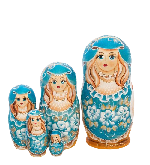 

Матрешка Народные промыслы Анютины глазки, Голубой, AT2131882
