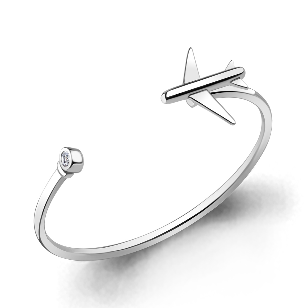

Браслет из серебра с фианитом Aquamarine Aquamarine 74538А_925_р р. 17, 74538А_925_р