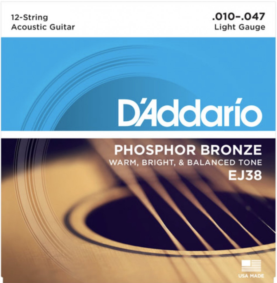 фото Струны для акустической гитары daddario ej38 d'addario