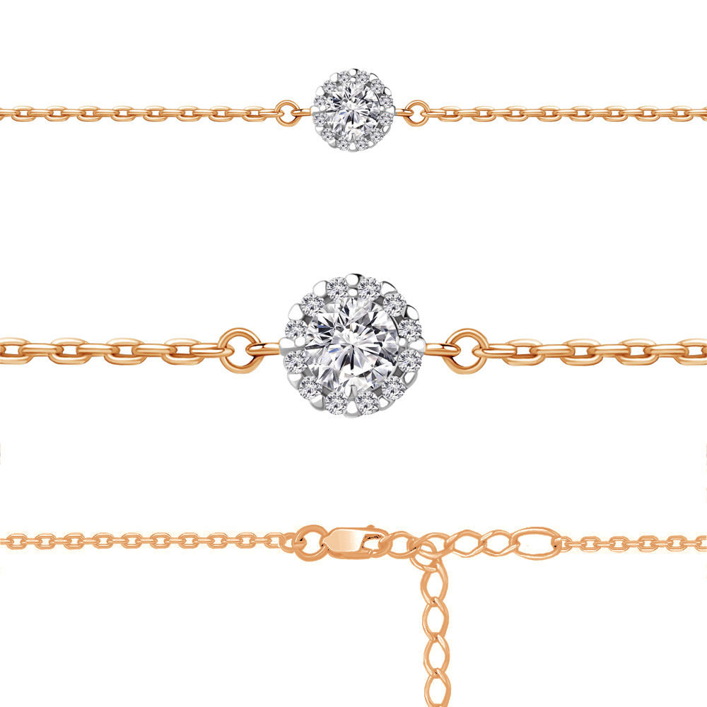 

Браслет из серебра с фианитом Aquamarine Aquamarine 74537А_925_з р. 16, 74537А_925_з