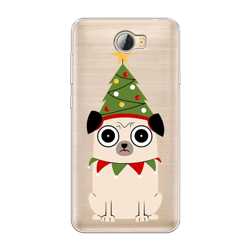 

Чехол на Huawei Y5 II "Собачка с ёлочкой", Бежевый;красный;зеленый, 61950-1