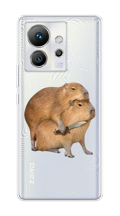 

Чехол на Infinix Zero Ultra 5G "Капибара с ножом", Бежевый, 3102850-1