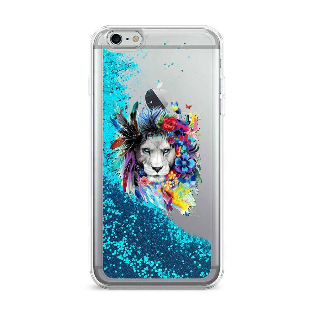 

Жидкий чехол с блестками "Гавайский лев" на Apple iPhone 6 Plus, 10593-1