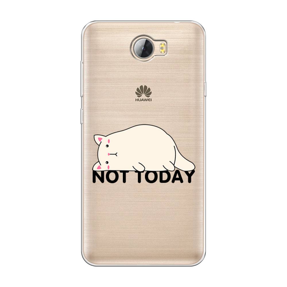 

Чехол на Huawei Y5 II "Cat not today", Белый;розовый;черный, 61950-1