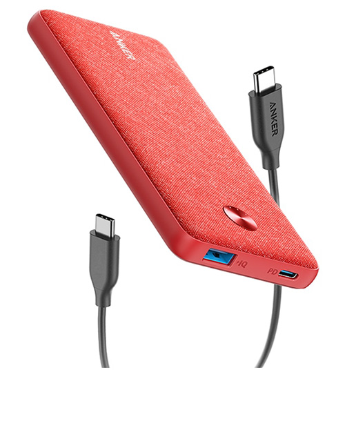 фото Внешний аккумулятор anker powercore sense 10000 pd fabric red