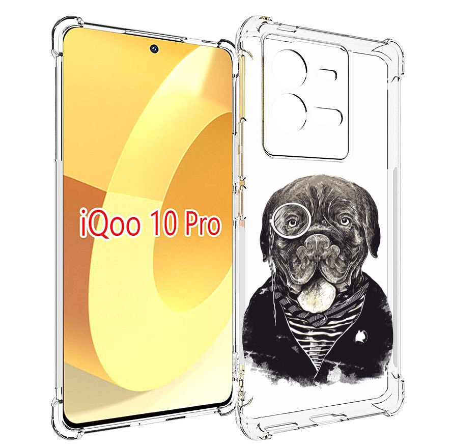 Чехол MyPads солидный песик для Vivo iQOO 10 Pro