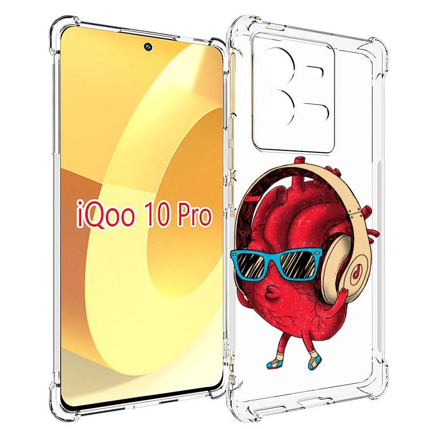 

Чехол MyPads слушай сердце для Vivo iQOO 10 Pro, Прозрачный, Tocco