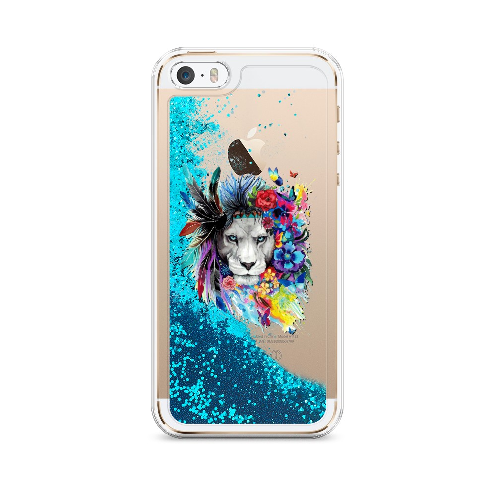 

Чехол Awog на Apple iPhone 5 / Айфон 5 "Гавайский лев", Разноцветный, 10393-1