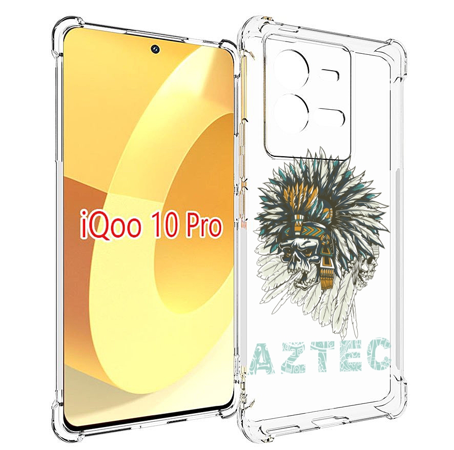 

Чехол MyPads скелет индеец для Vivo iQOO 10 Pro, Прозрачный, Tocco