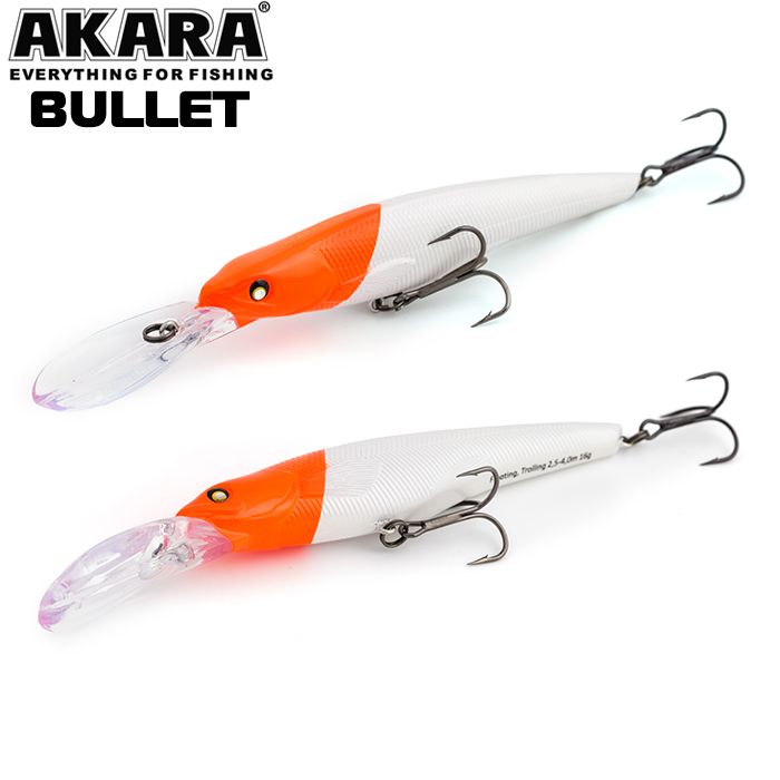 

Воблер Akara Bullet 115F 16 гр 4/7 oz 4,5 in A1, Разноцветный, Bullet