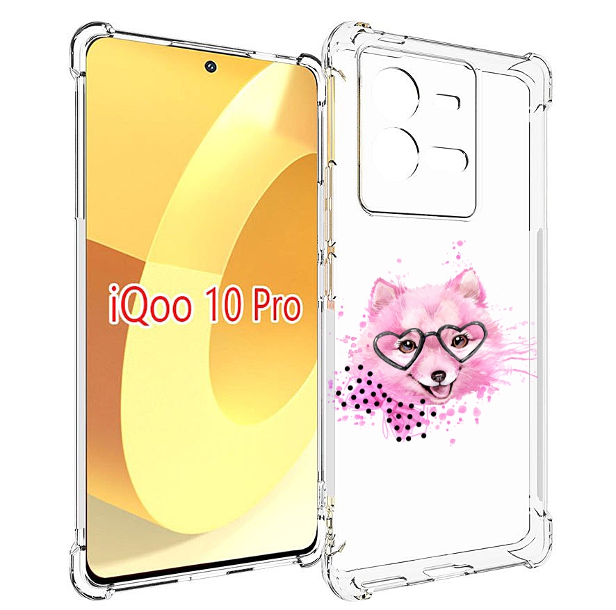 

Чехол MyPads розовый волченок для Vivo iQOO 10 Pro, Прозрачный, Tocco