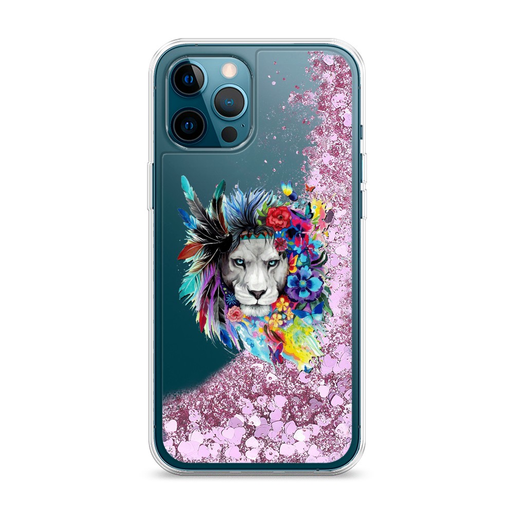 

Жидкий чехол с блестками "Гавайский лев" на Apple iPhone 12 Pro Max, 12794-1