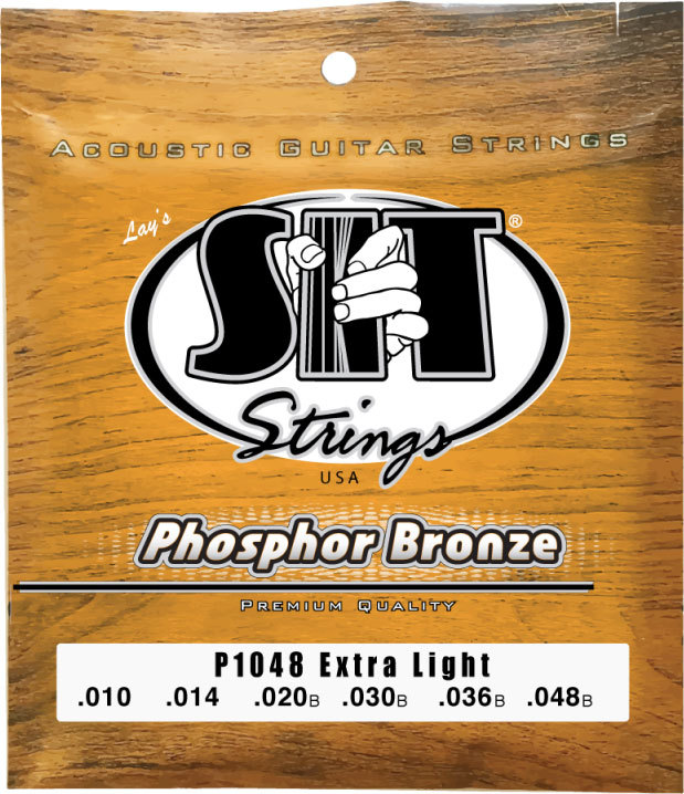 фото Струны для акустической гитары sit strings p1048 phosphor bronze extra light 10-48