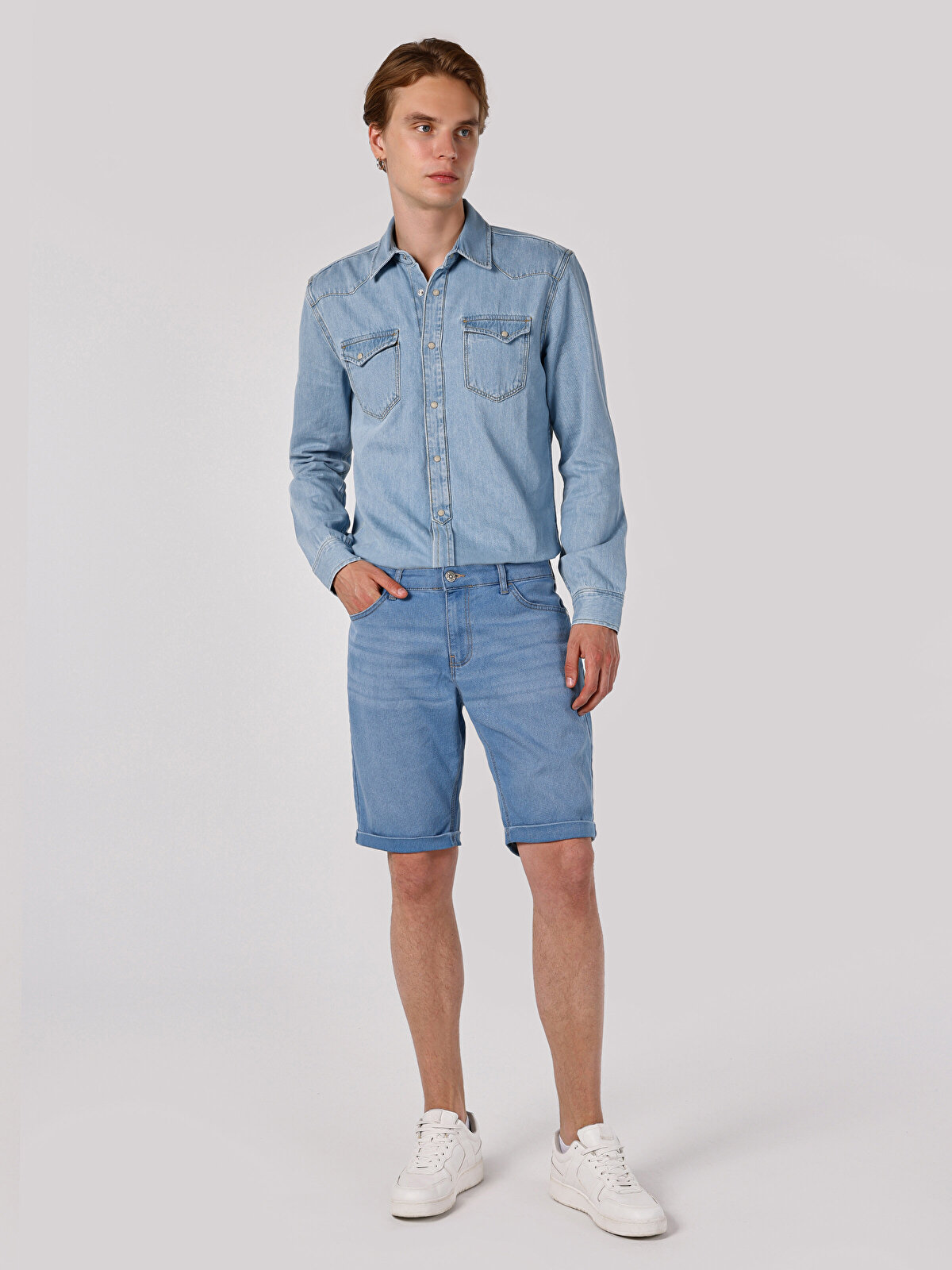 

Джинсовые шорты мужские COLIN'S CL1062639_Q1.V1 голубые 2XL, Голубой, CL1062639_Q1.V1