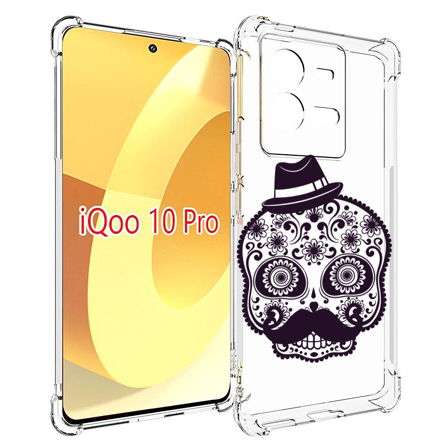 

Чехол MyPads разрисованный скелет для Vivo iQOO 10 Pro, Прозрачный, Tocco